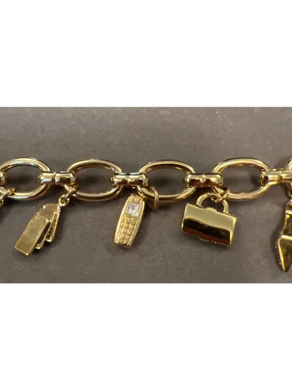 Harrods London Shop Till You Drop Charm Bracelet never worn in original box